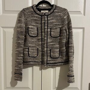 LOFT Black and White Tweed Jacket